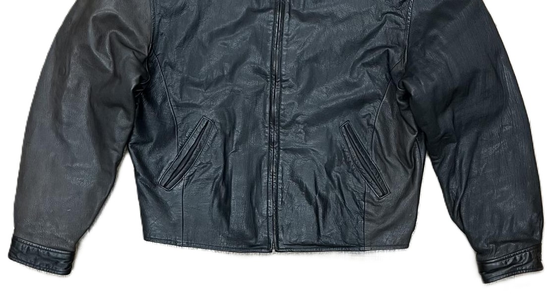 画像: 90'S J.CREW 旧タグ 裏地キルティング レザー ドリズラージャケット ダークブラウン/ツートン (VINTAGE)