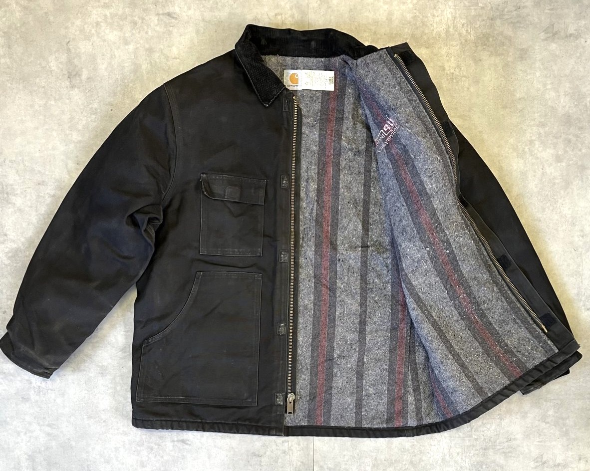 画像3: 80'S CARHARTT "TRADITIONAL COAT" 裏地ブランケット ダックジャケット ブラック USA製 (VINTAGE)