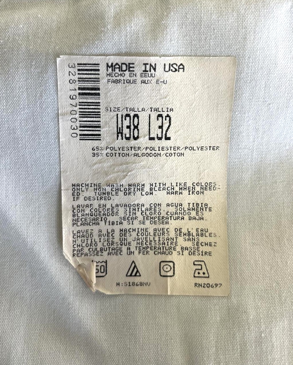 画像2: 90'S DICKIES ツープリーツ ワークパンツ ネイビー USA製 (VINTAGE)