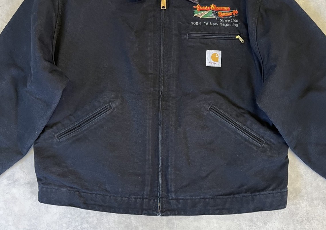 画像: 00'S CARHARTT "DETROIT JACKET" 裏地ブランケット ダックジャケット ブラック USA製 (VINTAGE)