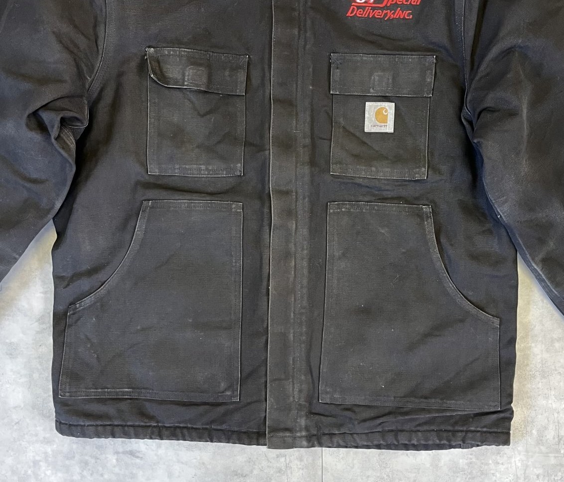画像: 80'S CARHARTT "TRADITIONAL COAT" 裏地ブランケット ダックジャケット ブラック USA製 (VINTAGE)