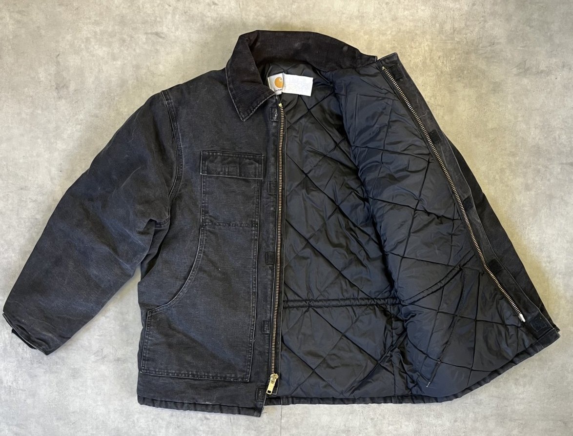 画像3: 80'S CARHARTT "TRADITIONAL COAT" 裏地キルティング ダックジャケット ブラック USA製 (VINTAGE)