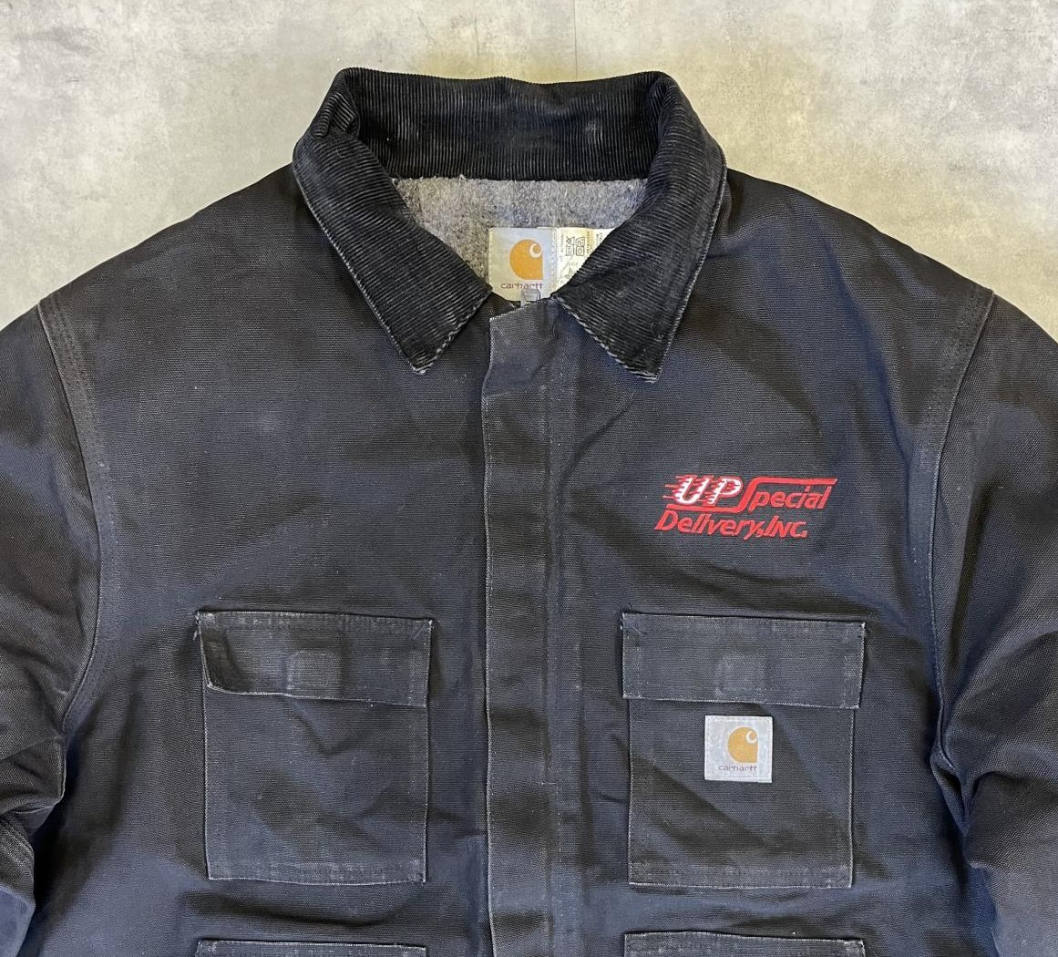 画像: 80'S CARHARTT "TRADITIONAL COAT" 裏地ブランケット ダックジャケット ブラック USA製 (VINTAGE)