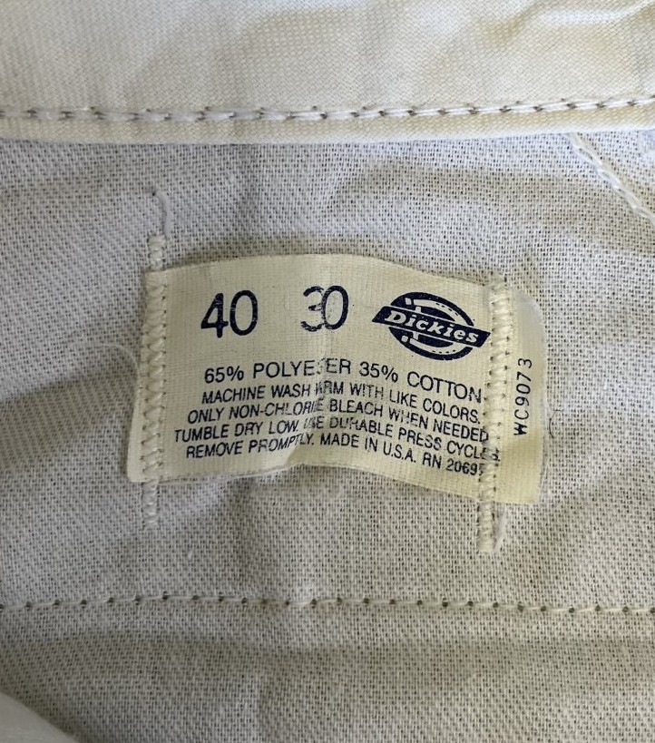 画像2: 80'S DICKIES チビタグ ツープリーツ ワークパンツ ベージュ USA製 (VINTAGE)