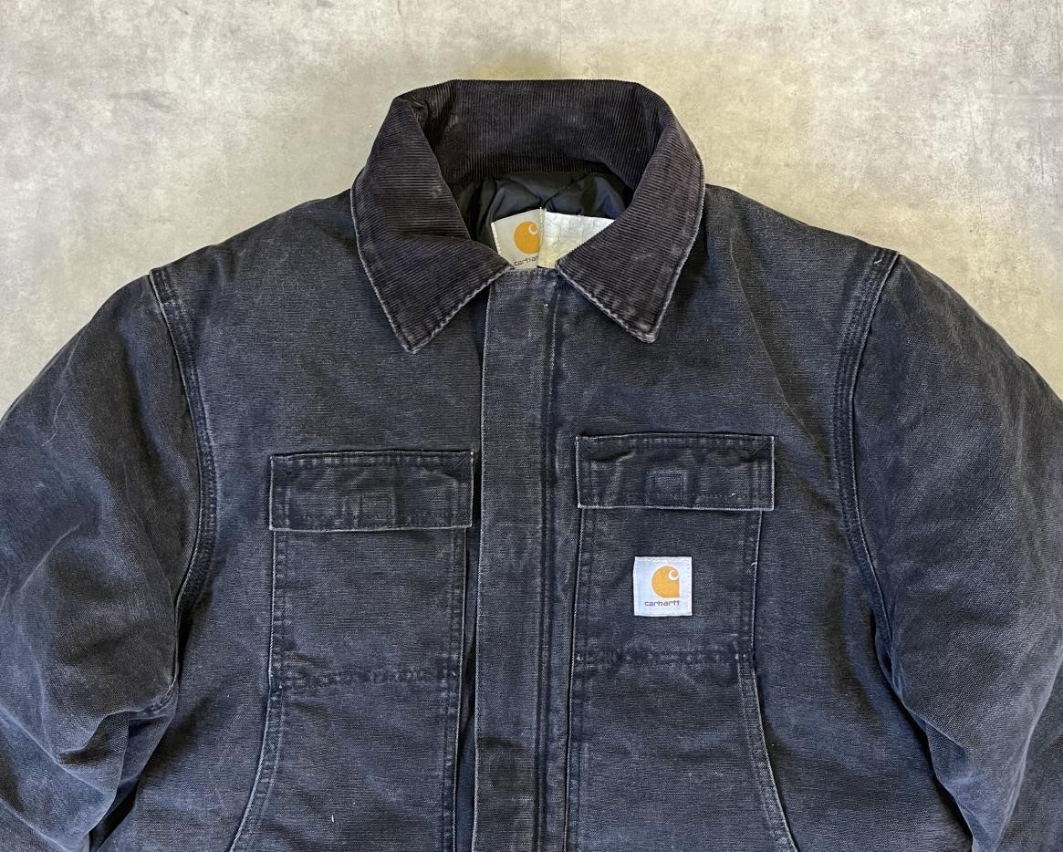 画像: 80'S CARHARTT "TRADITIONAL COAT" 裏地キルティング ダックジャケット ブラック USA製 (VINTAGE)