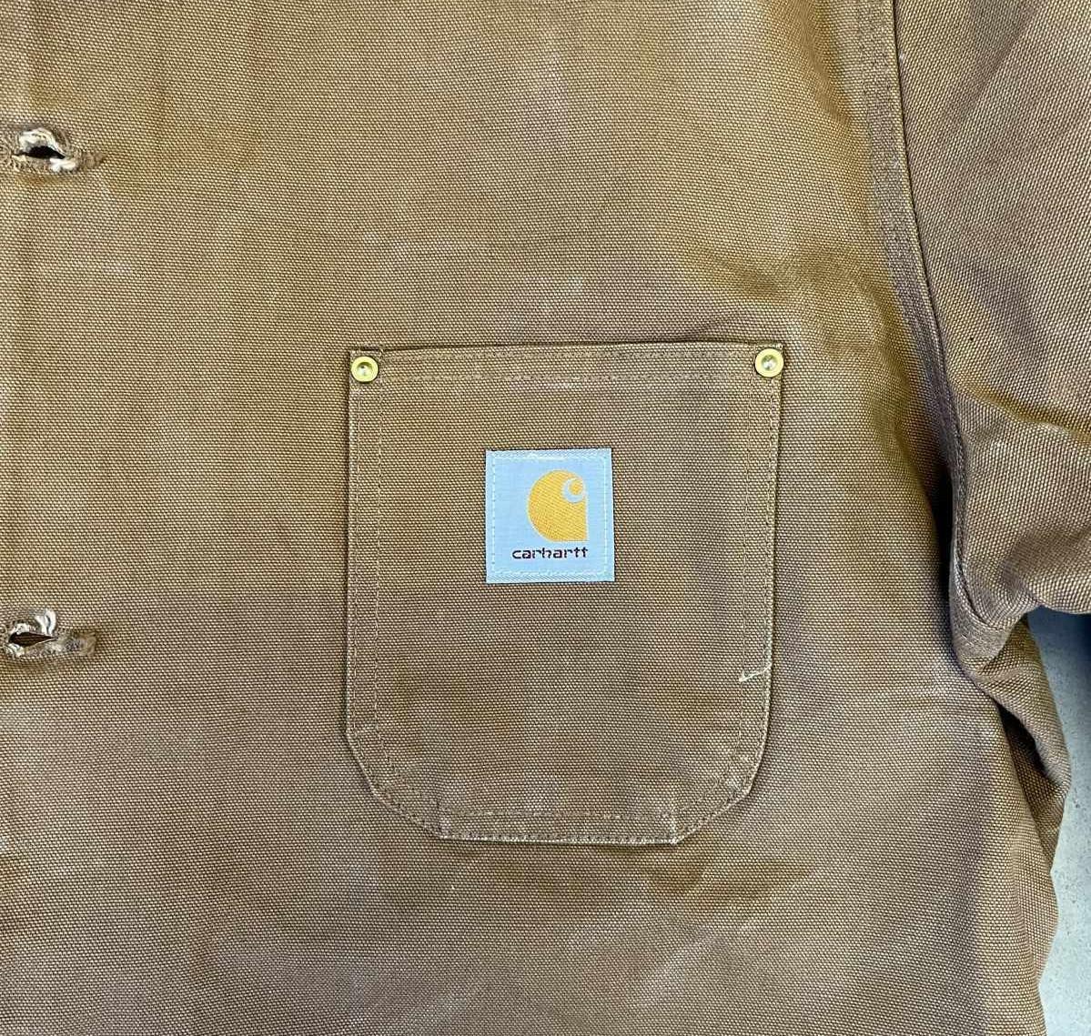 画像: 90'S CARHARTT "MICHIGAN CHORE COAT" 裏地ブランケット ダックジャケット ブラウン USA製 (VINTAGE)