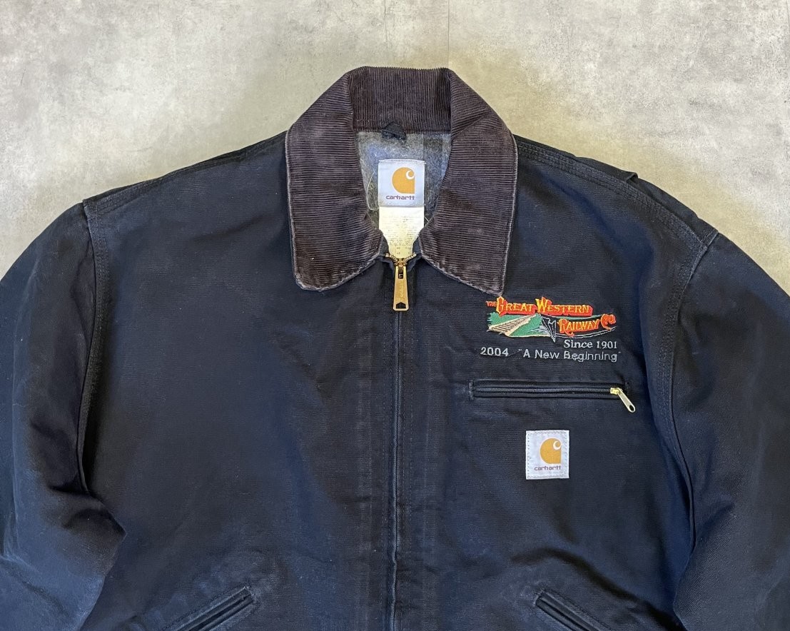 画像: 00'S CARHARTT "DETROIT JACKET" 裏地ブランケット ダックジャケット ブラック USA製 (VINTAGE)