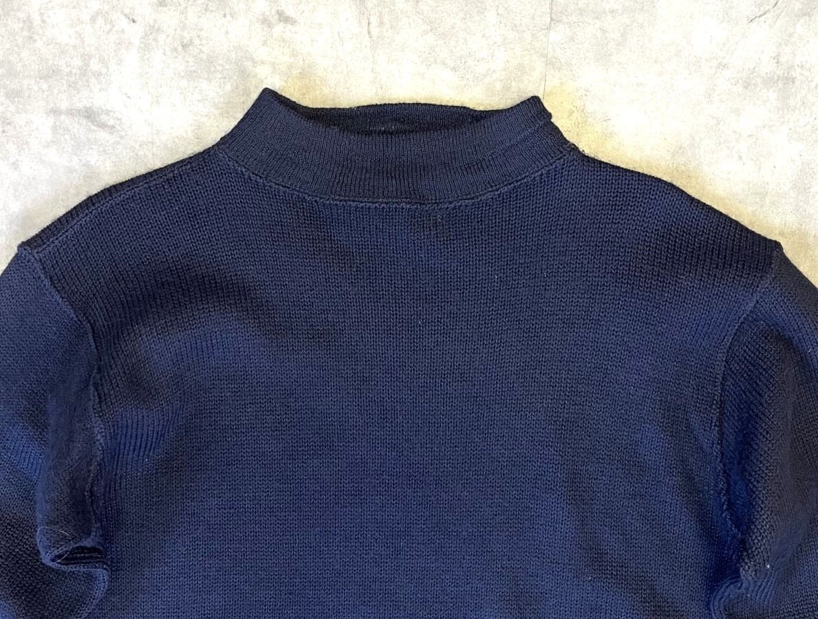 画像: 50'S アメリカ軍 US NAVY ウール モックネック ゴブセーター ダークネイビー (VINTAGE) 