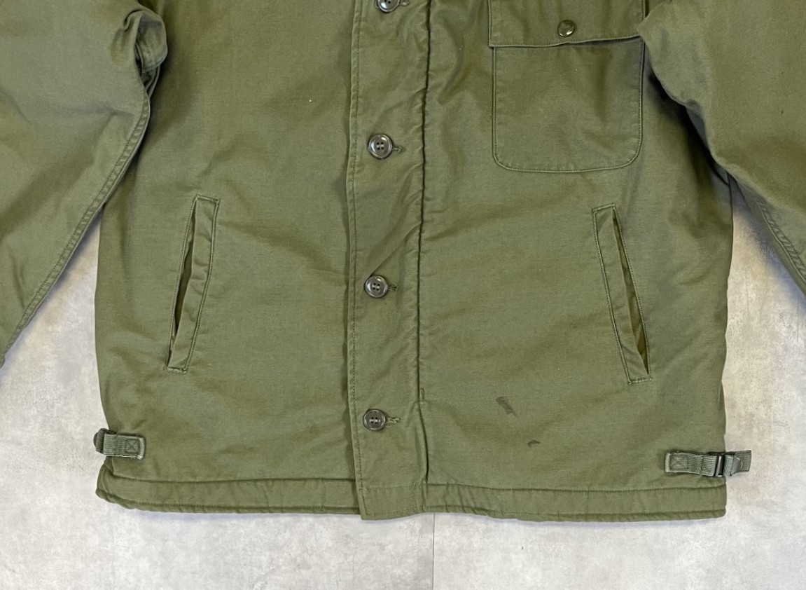 画像: 70'S アメリカ軍 US NAVY "A-2" 背面ステンシル デッキジャケット ミリタリーグリーン (VINTAGE)