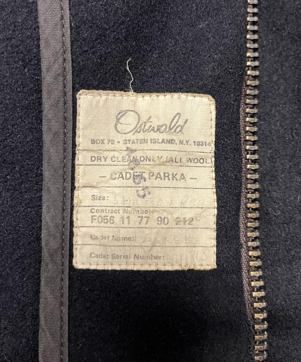 画像2: 80'S アメリカ軍 USAFA 82 "OSTWALD" ウール カデットコート ブラック USA製 (VINTAGE)