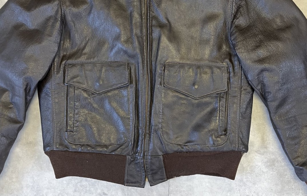 画像: 70'S GOLDEN BEAR 黒タグ 裏地ムートン G-1 レザー フライトジャケット TALONジップ (VINTAGE)