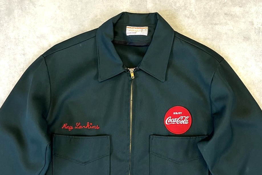 画像: 70'S RIVERSIDE MASTERBILT レーヨン ドリズラージャケット ダークグリーン TALONジップ (DEADSTOCK)