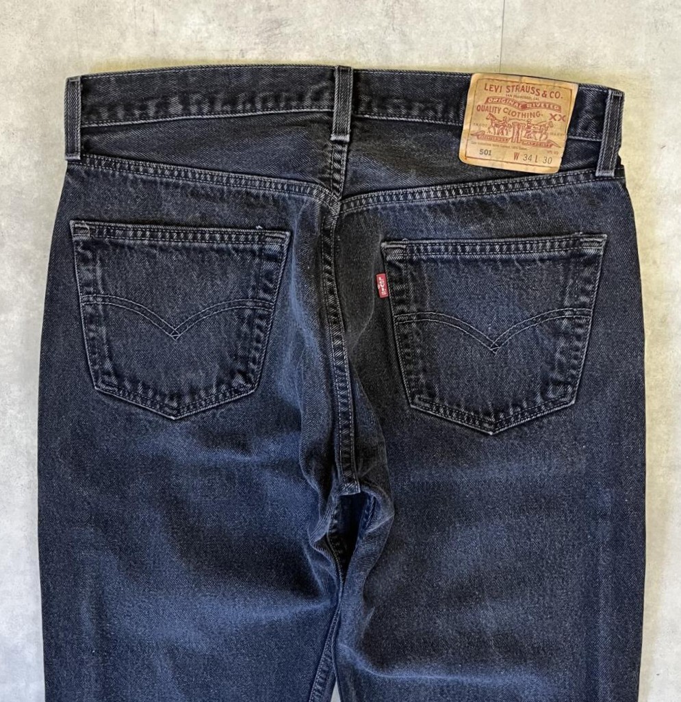 画像: 90'S LEVIS 501 デニム ブラック USA製 W34L30 (VINTAGE)
