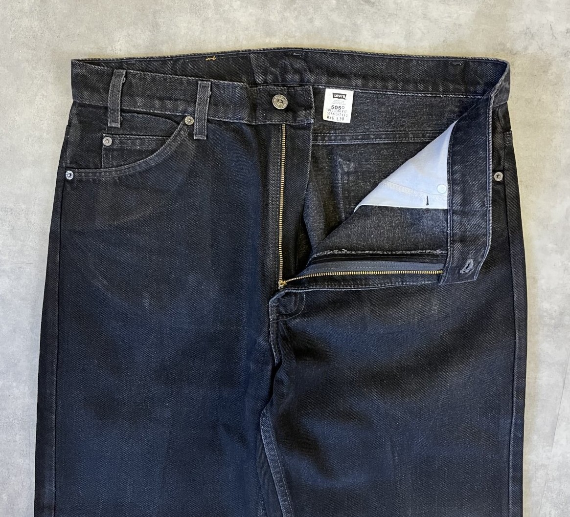 画像: 90'S LEVIS 505 デニム ブラック USA製 W36L30 (VINTAGE)