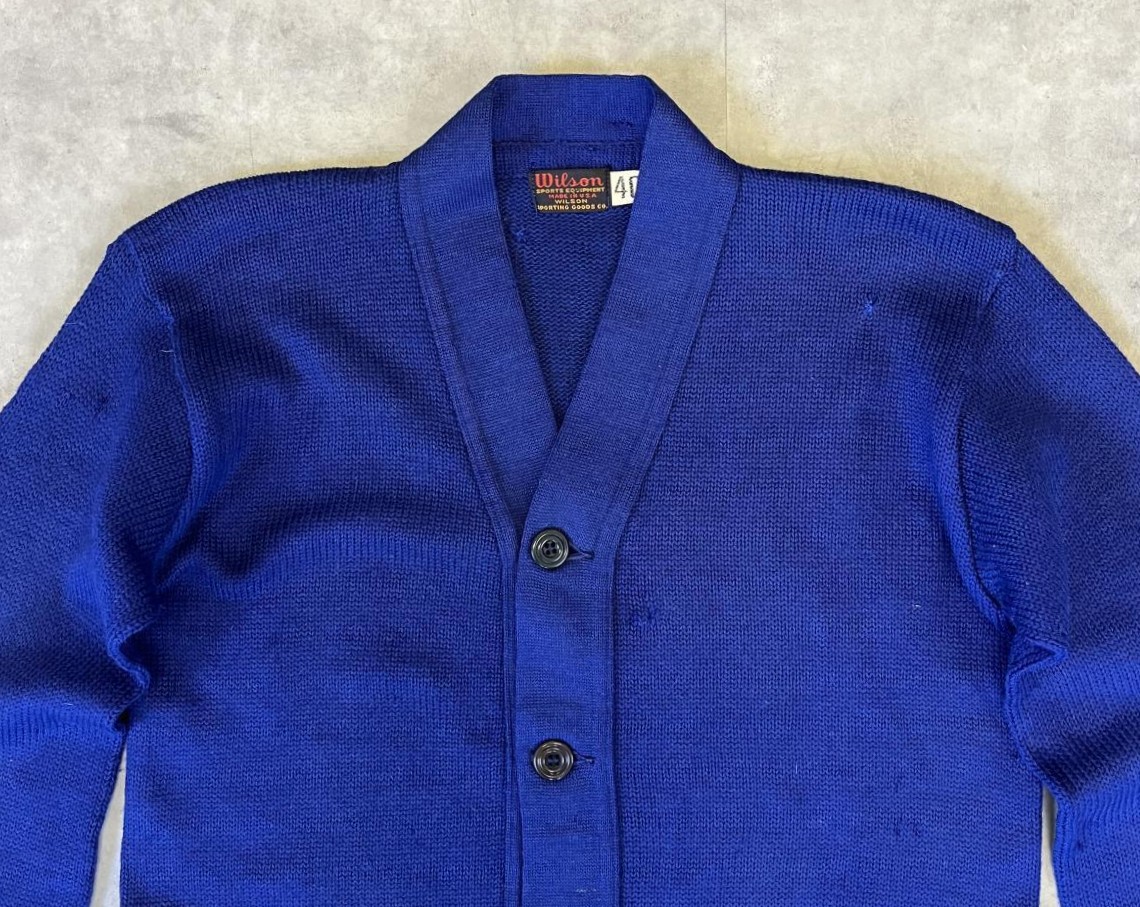 画像: 40'S WILSON ニット カーディガン ブルー USA製 (VINTAGE) 