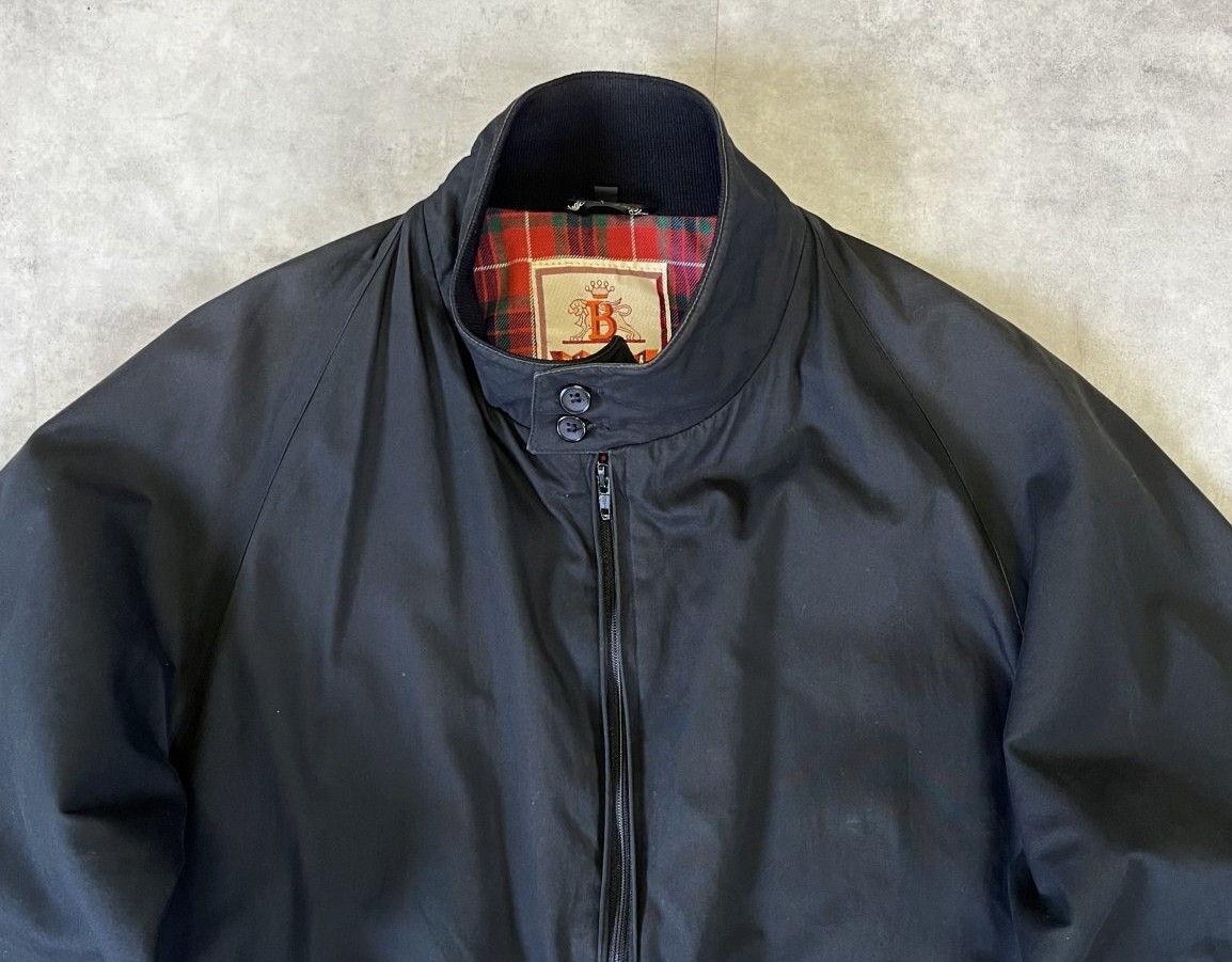 画像: 90'S BARACUTA G9 ハリントンジャケット OPTIジップ ブラック イングランド製 (VINTAGE)