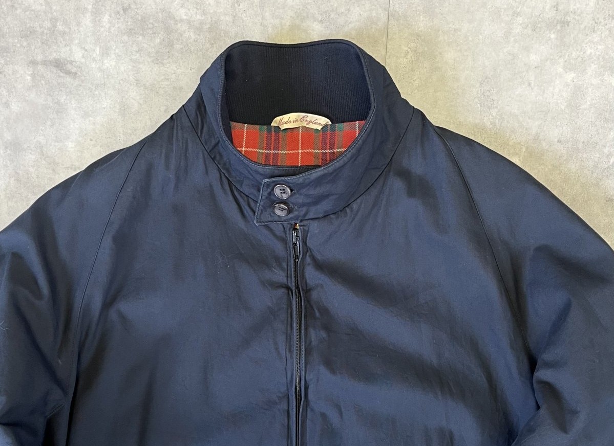 画像: 90'S BARACUTA G9 ハリントンジャケット OPTIジップ ダークネイビー イングランド製 (VINTAGE)