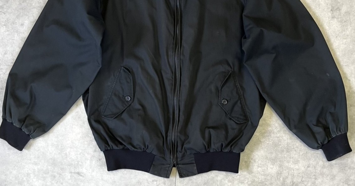 画像: 90'S BARACUTA G9 ハリントンジャケット OPTIジップ ブラック イングランド製 (VINTAGE)