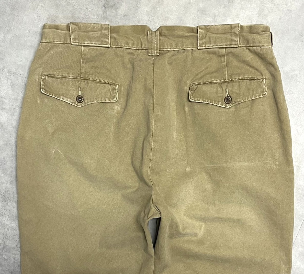 画像: 90'S RALPH LAUREN "犬ロゴ" ノープリーツ チノパンツ タン (VINTAGE)