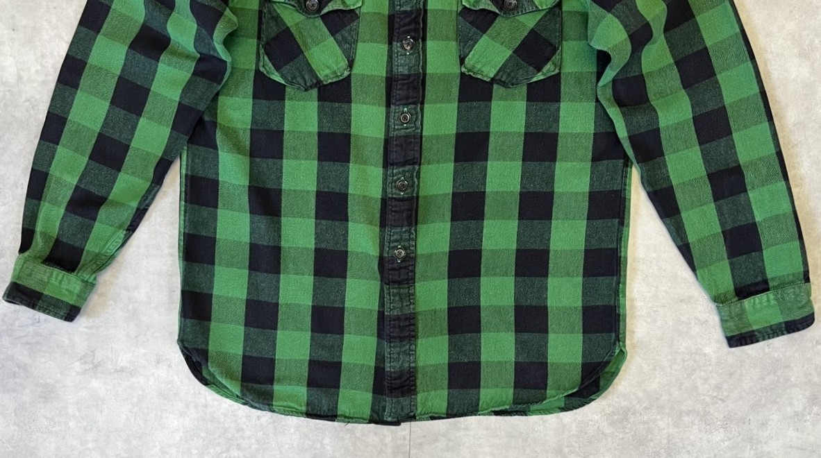 画像: 90'S RALPH LAUREN フランネル 長袖 ワークシャツ チェック柄 (VINTAGE)