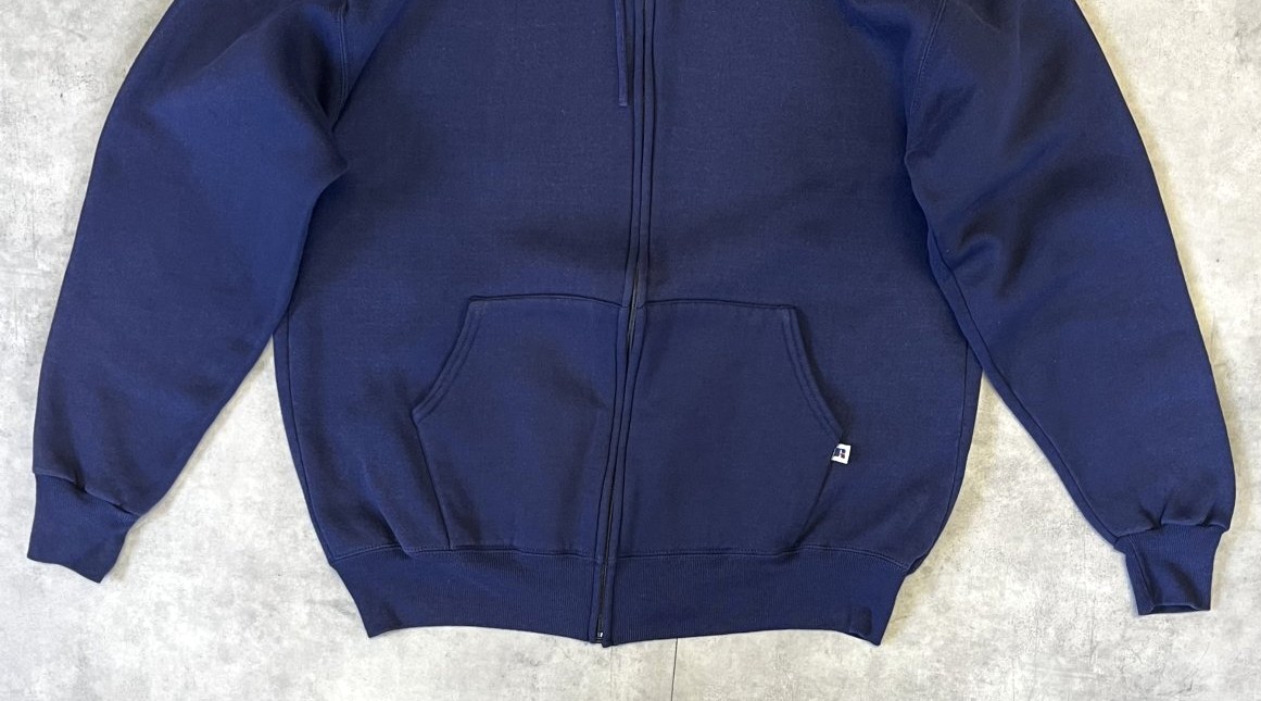 画像: 90'S RUSSELL ATHLETIC フルジップ スウェットパーカー ネイビー USA製 (VINTAGE)