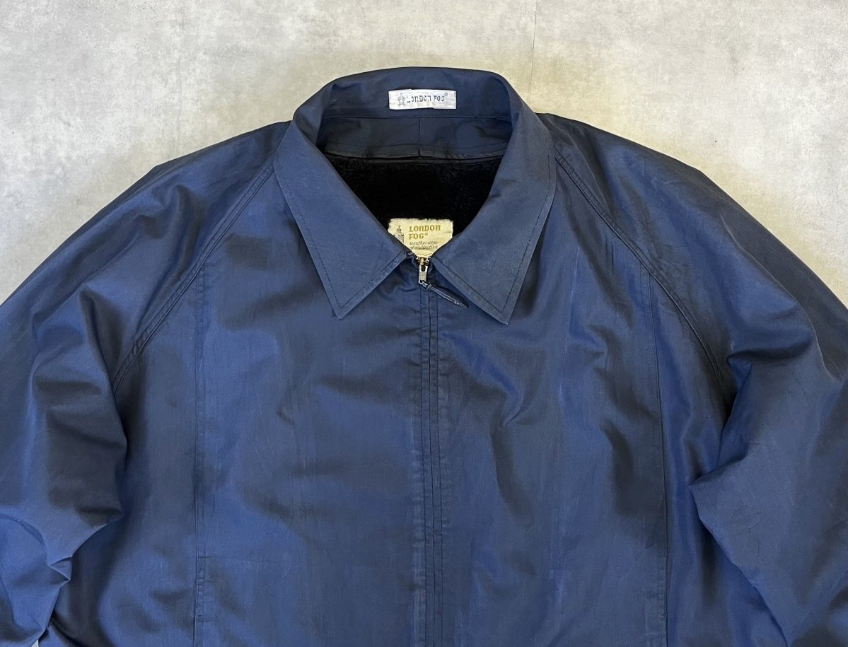 画像: 70'S LONDON FOG ライナー付きドリズラージャケット TALONジップ ネイビー USA製 (VINTAGE)