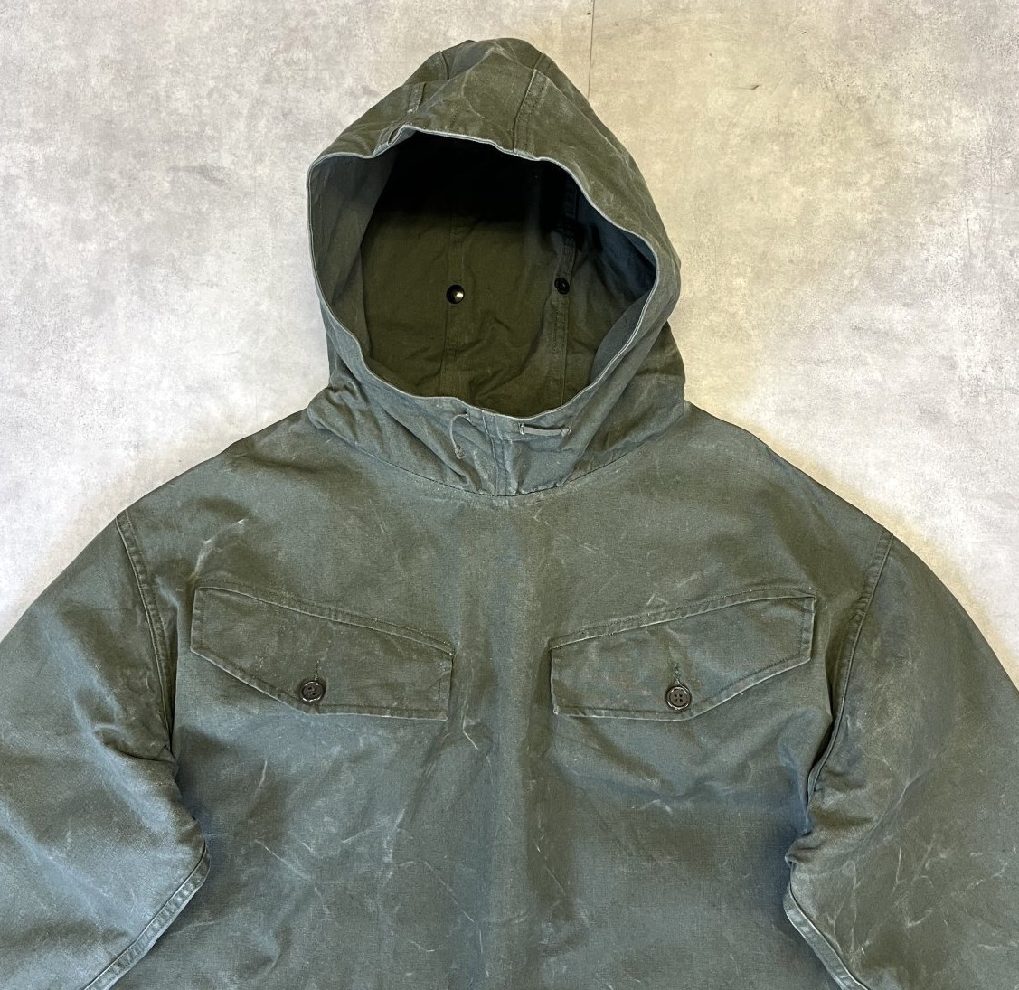 画像: 60'S フランス軍 アルパインスモック アノラックパーカー オリーブ (VINTAGE)