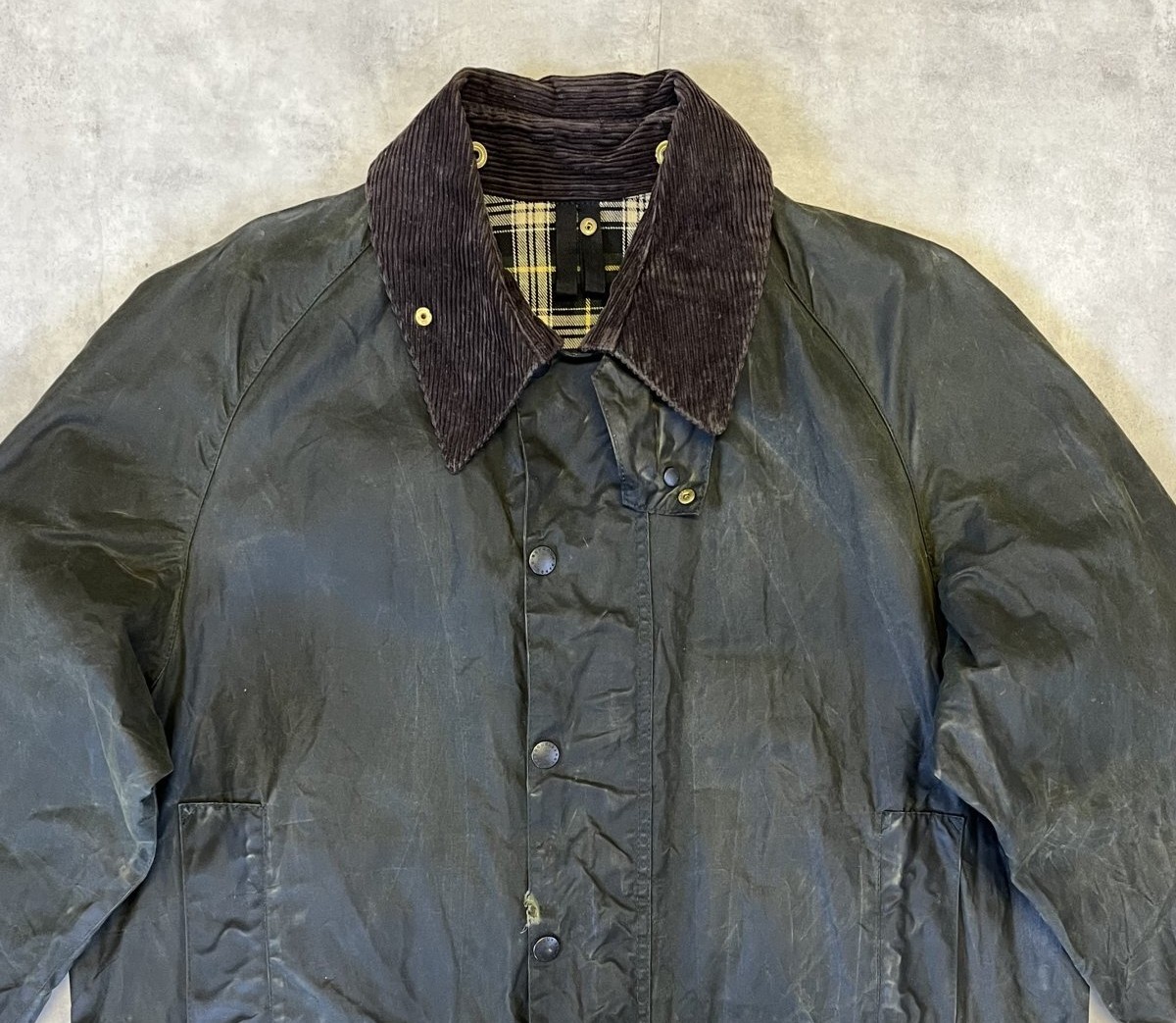 画像: 90'S BARBOUR 3クレスト "BEAUFORT" 旧タグ オイルドジャケット オリーブ イングランド製 (VINTAGE)