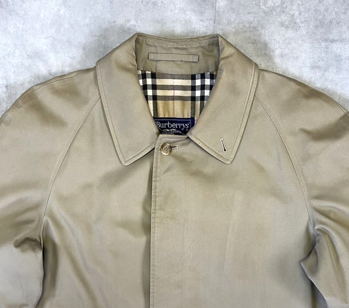 画像: 80'S BURBERRYS 裏地チェック バルマカーンコート ベージュ イングランド製 (VINTAGE)