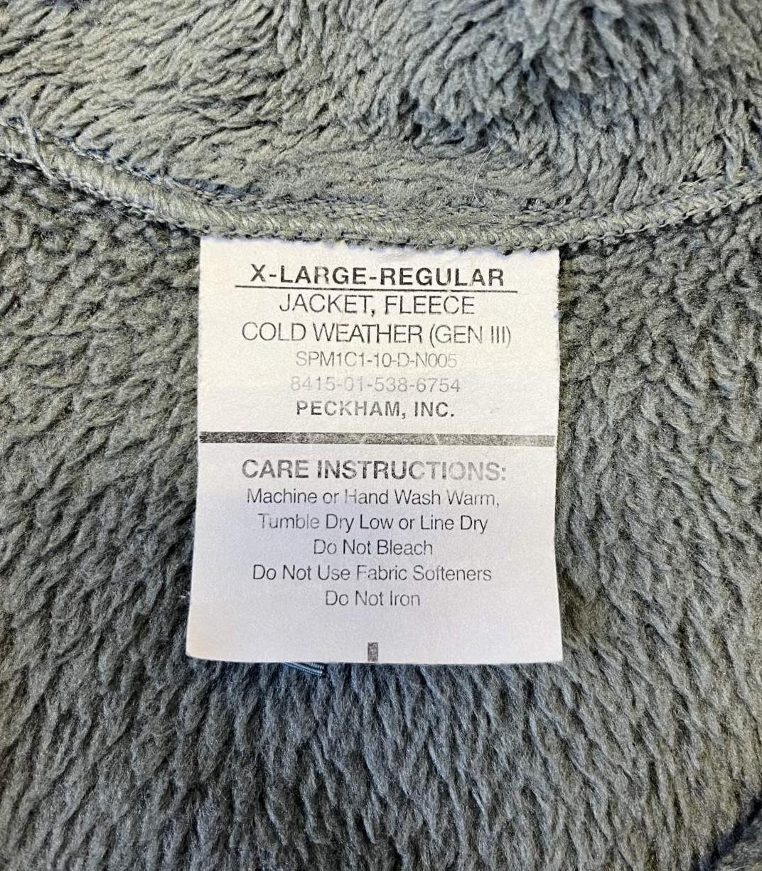 画像3: アメリカ軍 US ARMY ECWCS GENIII LEVEL3 フリースジャケット フォリッジグリーン (VINTAGE)