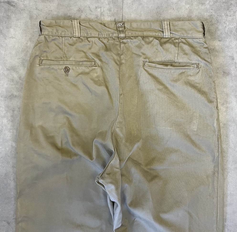 画像: 60'S アメリカ軍 US ARMY コットン100% チノパンツ PRENTICE製ブラスジップ (VINTAGE)