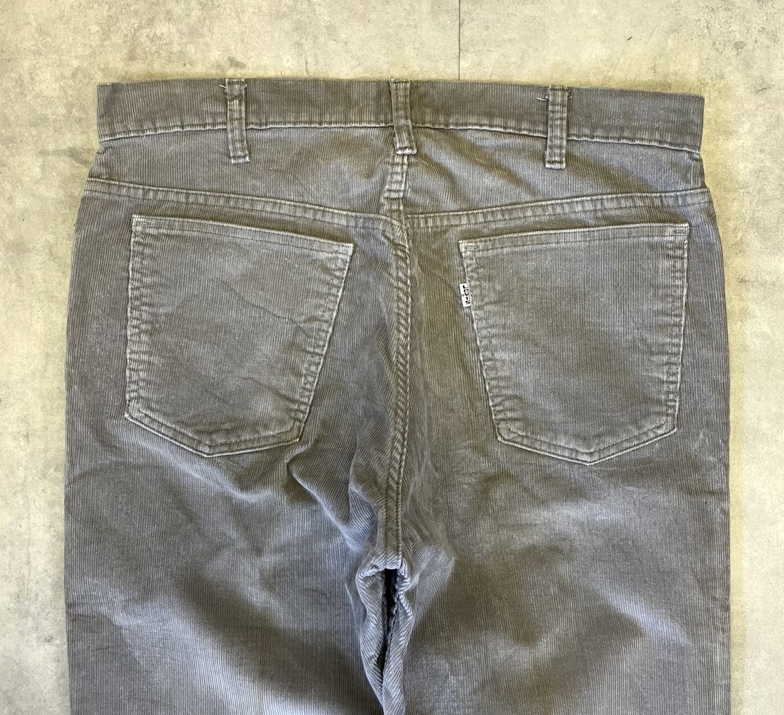 画像: 80'S LEVIS 519 コーデュロイ グレー 42TALONジップ USA製 W36L30 (VINTAGE)