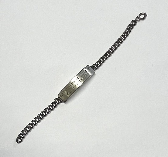 画像5: 60'S アメリカ軍 スターリングシルバー ミリタリー IDプレート チェーンブレスレット シルバー (VINTAGE)