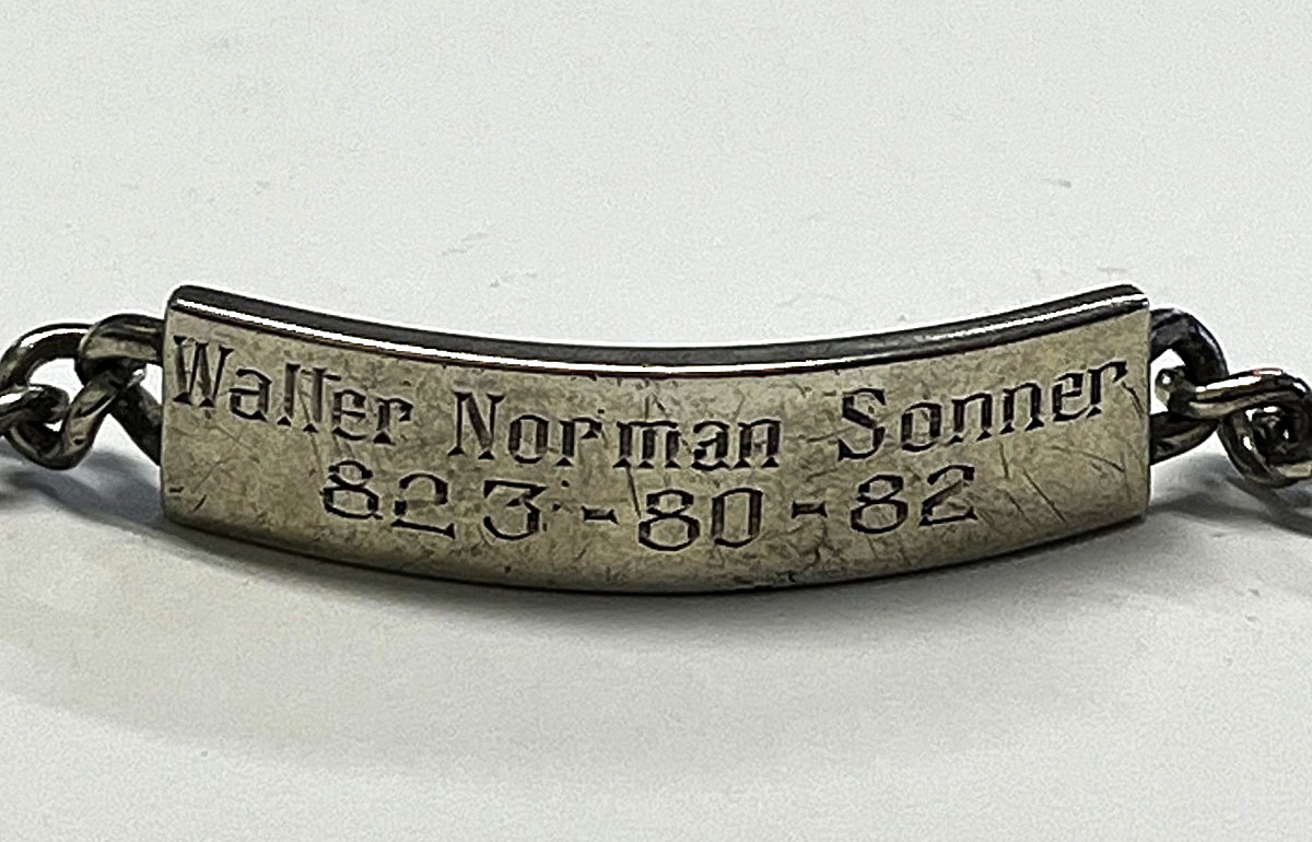 画像2: 60'S アメリカ軍 スターリングシルバー ミリタリー IDプレート チェーンブレスレット シルバー (VINTAGE)