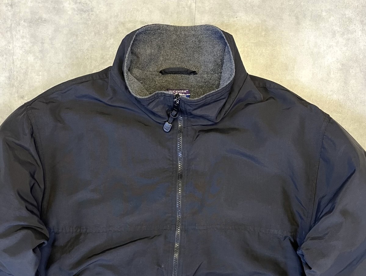 画像: 90'S BUCKHORN by WHITE SIERRA 裏地フリース ナイロンジャケット ブラック (VINTAGE)