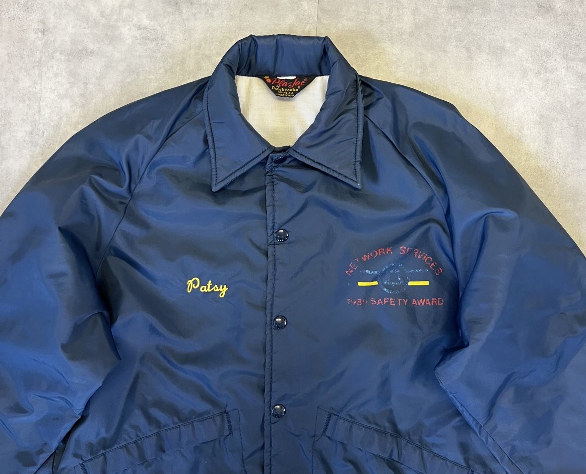 画像: 80'S PLA-JAC by DUNBROOKE 裏地付き コーチジャケット ネイビー USA製 (VINTAGE)