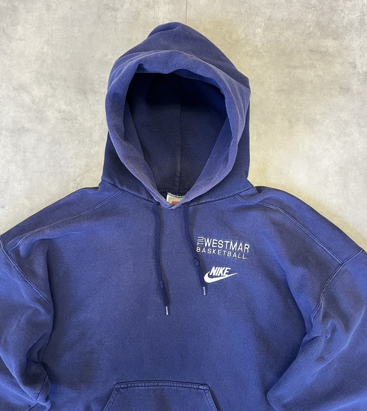 画像: 90'S NIKE 銀タグ スウェットパーカー フェードネイビー USA製 (VINTAGE)