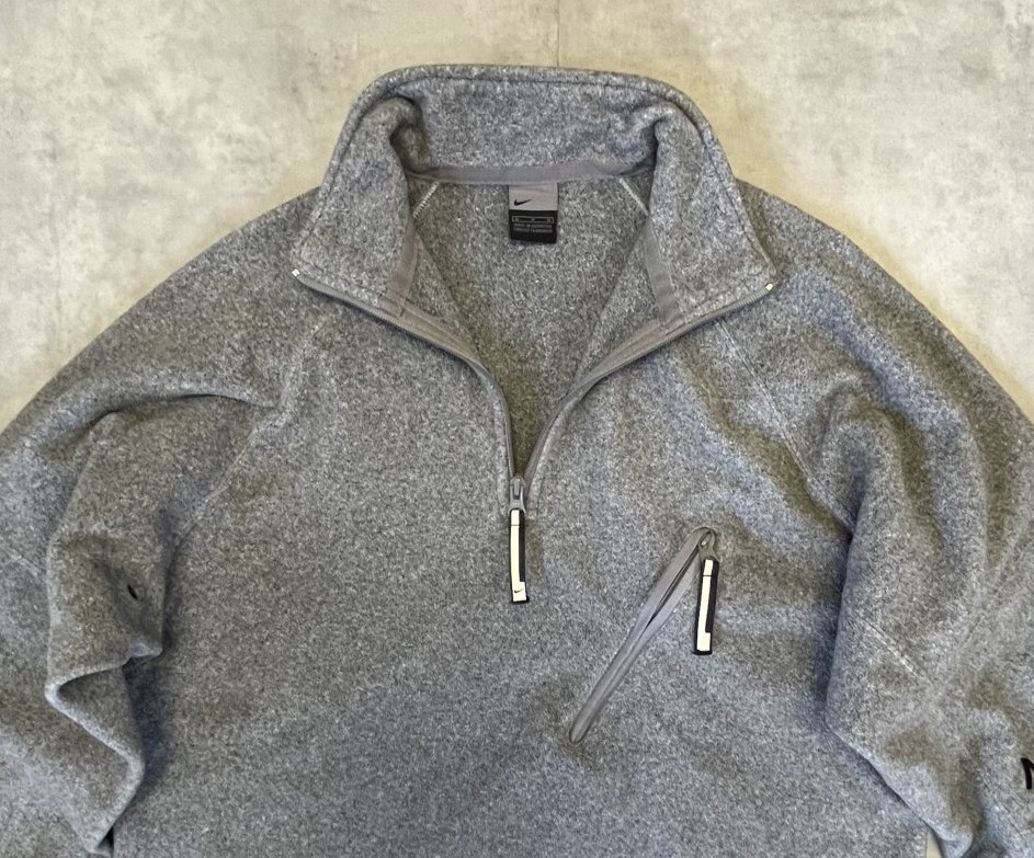画像: 00'S NIKE 立体裁断 ハーフジップ フリースジャケット グレー (VINTAGE)