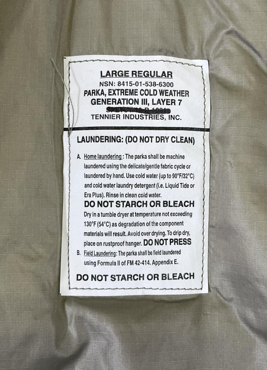画像2: アメリカ軍 US ARMY ECWCS GENIII LEVEL7 プリマロフトパーカー アーバングレー (VINTAGE)