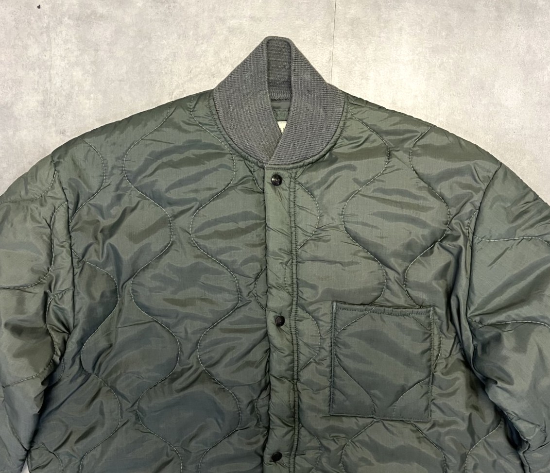 画像: 70'S アメリカ軍 USAF "CWU-9/P" キルティング ライナージャケット セージグリーン (VINTAGE) 
