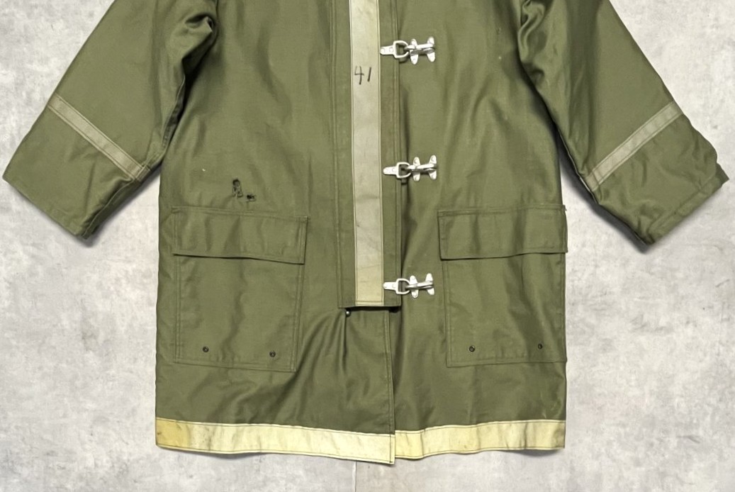 画像: 60'S アメリカ軍 US ARMY ファイヤーマンコート オリーブ (VINTAGE)