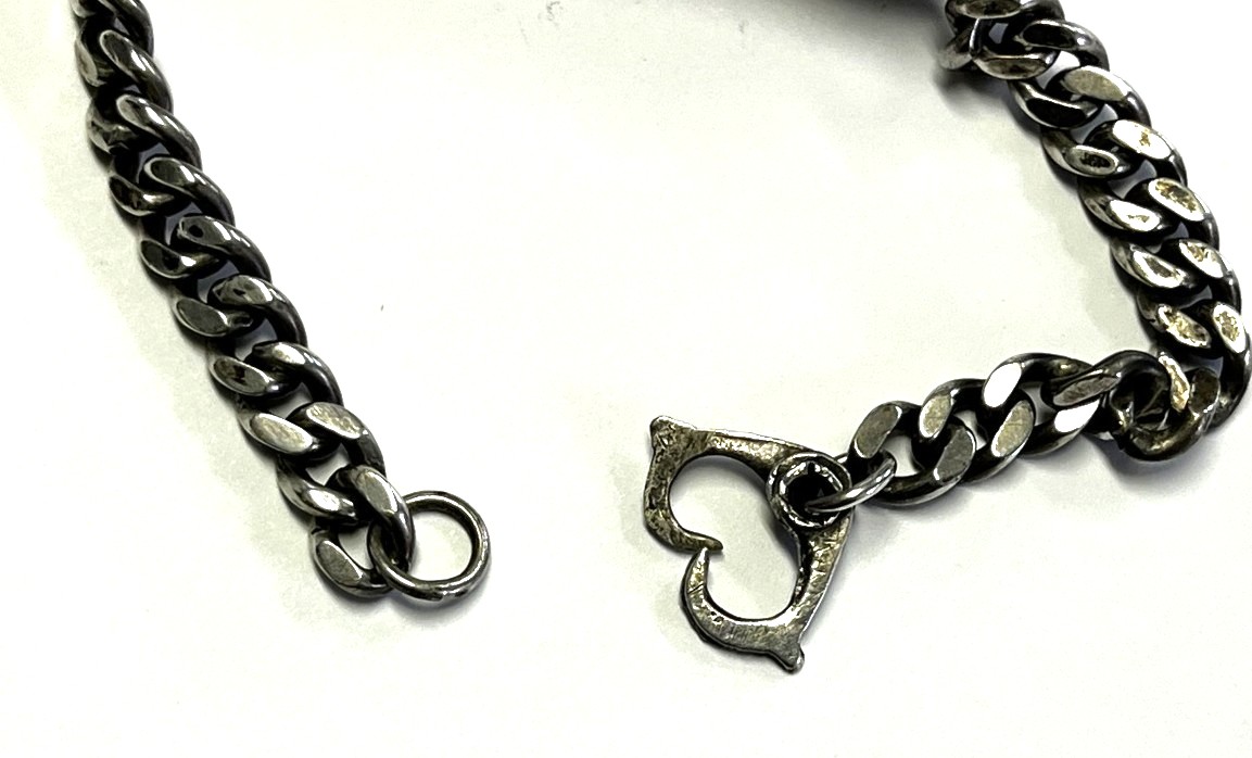 画像6: 50'S アメリカ軍 "US NAVY刻印入り" スターリングシルバー ミリタリー IDプレート チェーンブレスレット シルバー (VINTAGE)