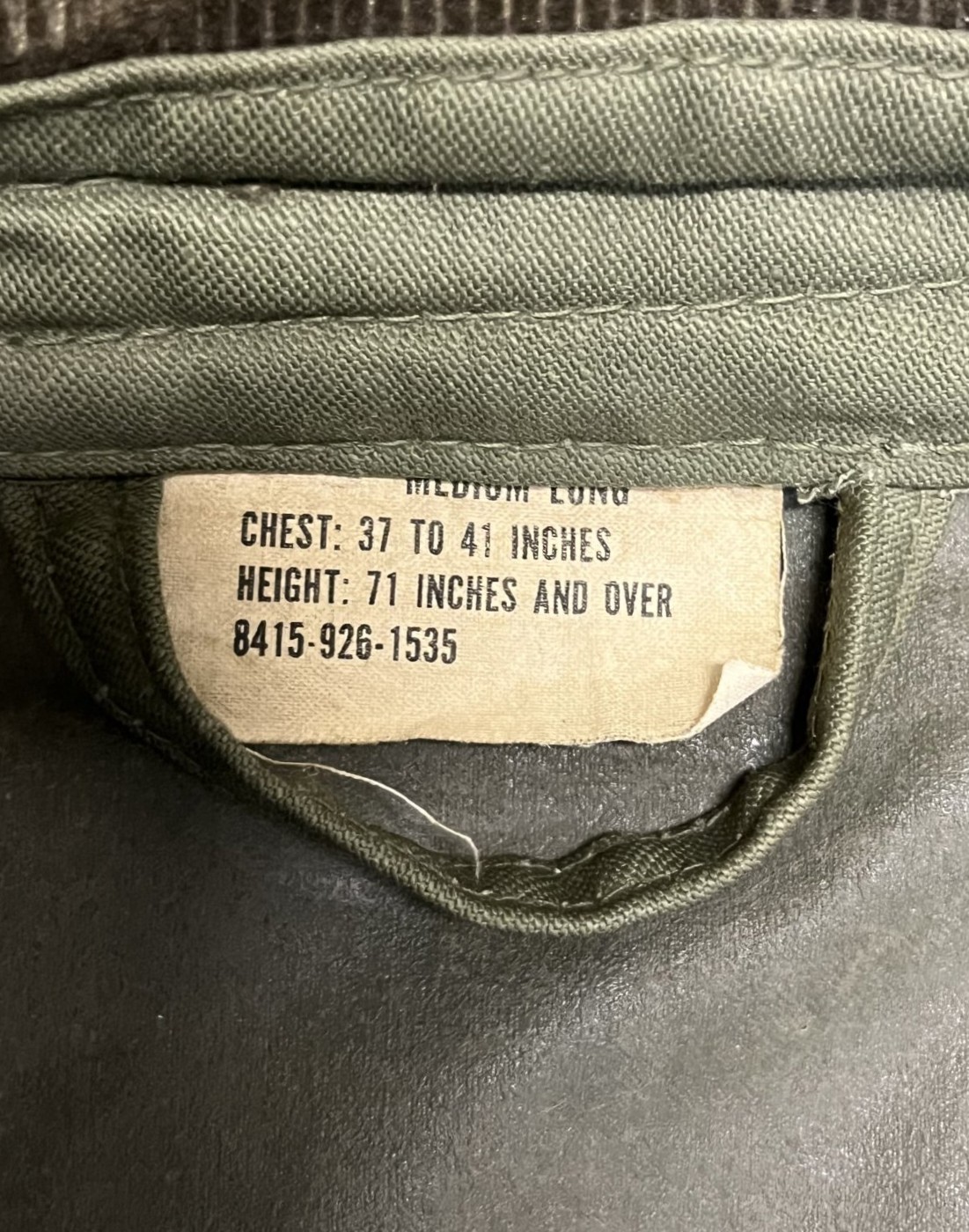 画像2: 60'S アメリカ軍 US ARMY ファイヤーマンコート オリーブ (VINTAGE)