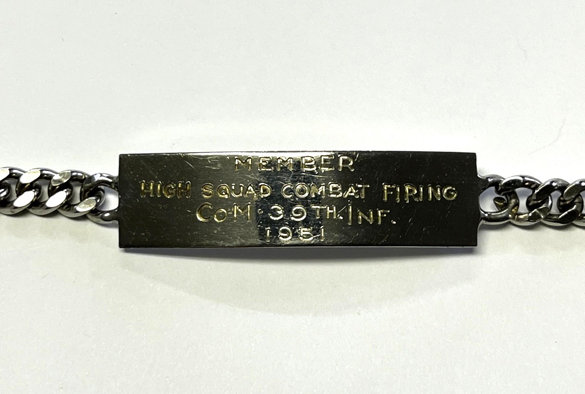 画像2: 50'S アメリカ軍 スターリングシルバー ミリタリー IDプレート チェーンブレスレット シルバー (VINTAGE)