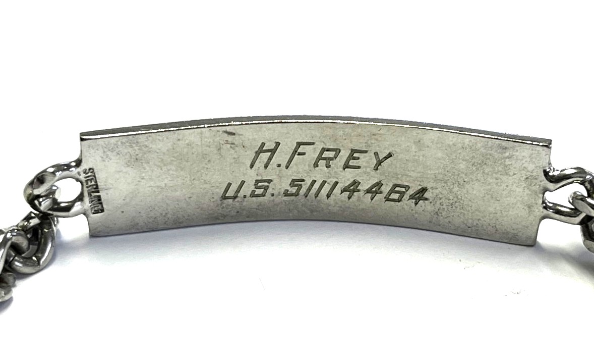 画像3: 50'S アメリカ軍 スターリングシルバー ミリタリー IDプレート チェーンブレスレット シルバー (VINTAGE)