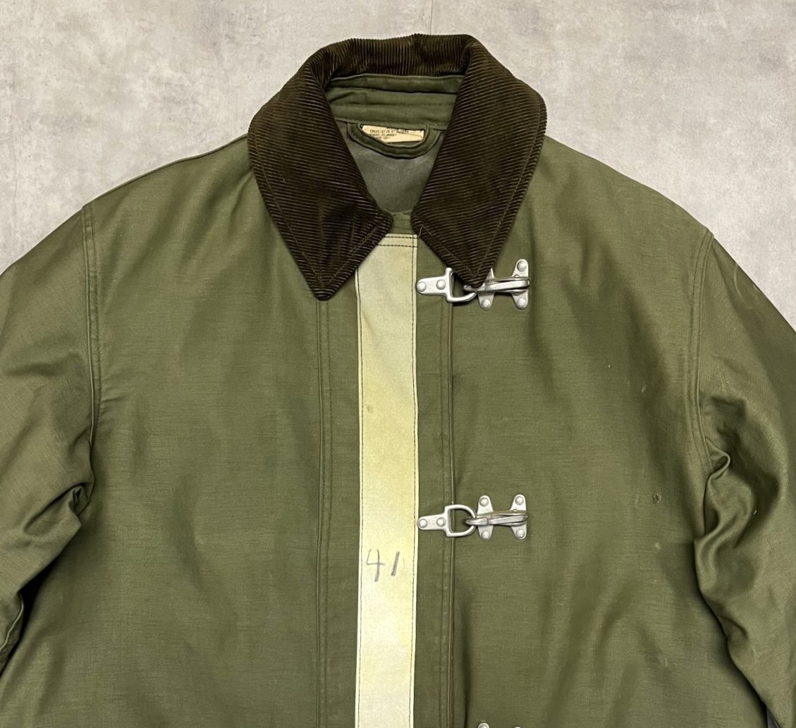 画像: 60'S アメリカ軍 US ARMY ファイヤーマンコート オリーブ (VINTAGE)