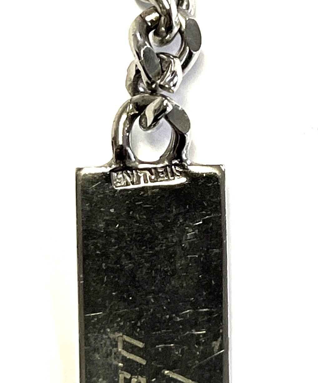 画像4: 50'S アメリカ軍 スターリングシルバー ミリタリー IDプレート チェーンブレスレット シルバー (VINTAGE)