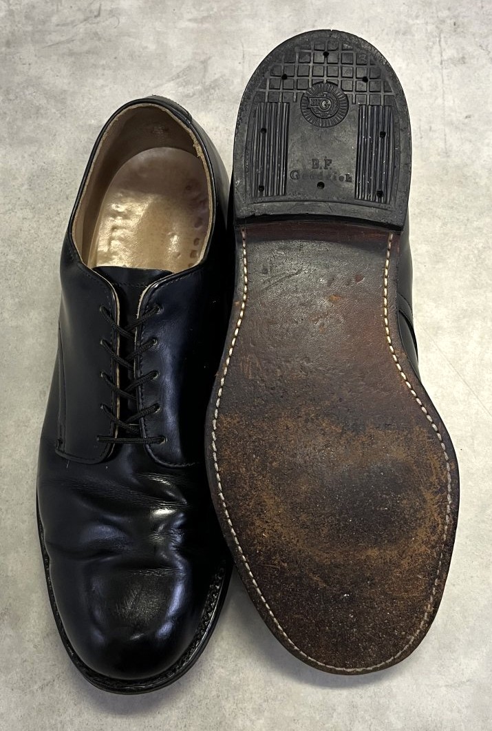 画像: 70'S アメリカ軍 US NAVY "D.J.LEAVENWORTH製" レザーソール サービスシューズ (VINTAGE)