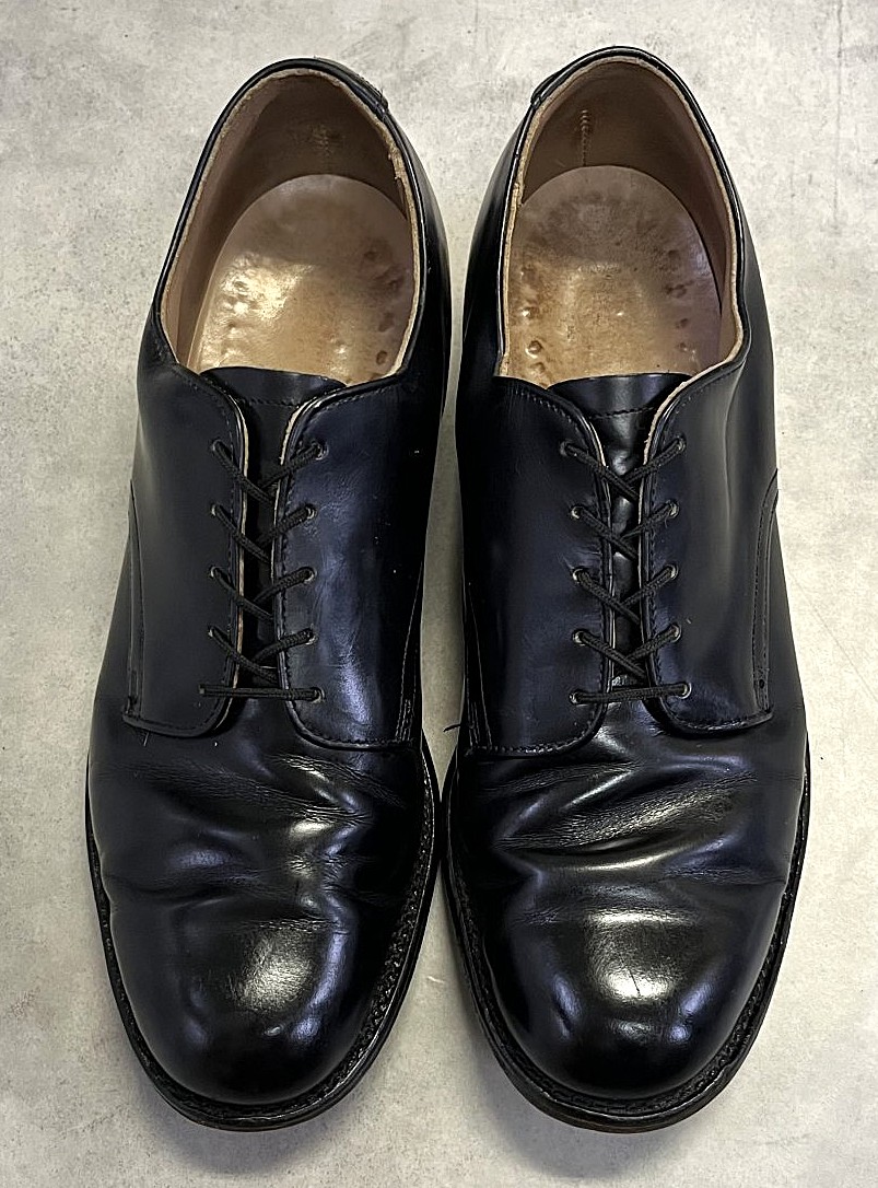 画像: 70'S アメリカ軍 US NAVY "D.J.LEAVENWORTH製" レザーソール サービスシューズ (VINTAGE)