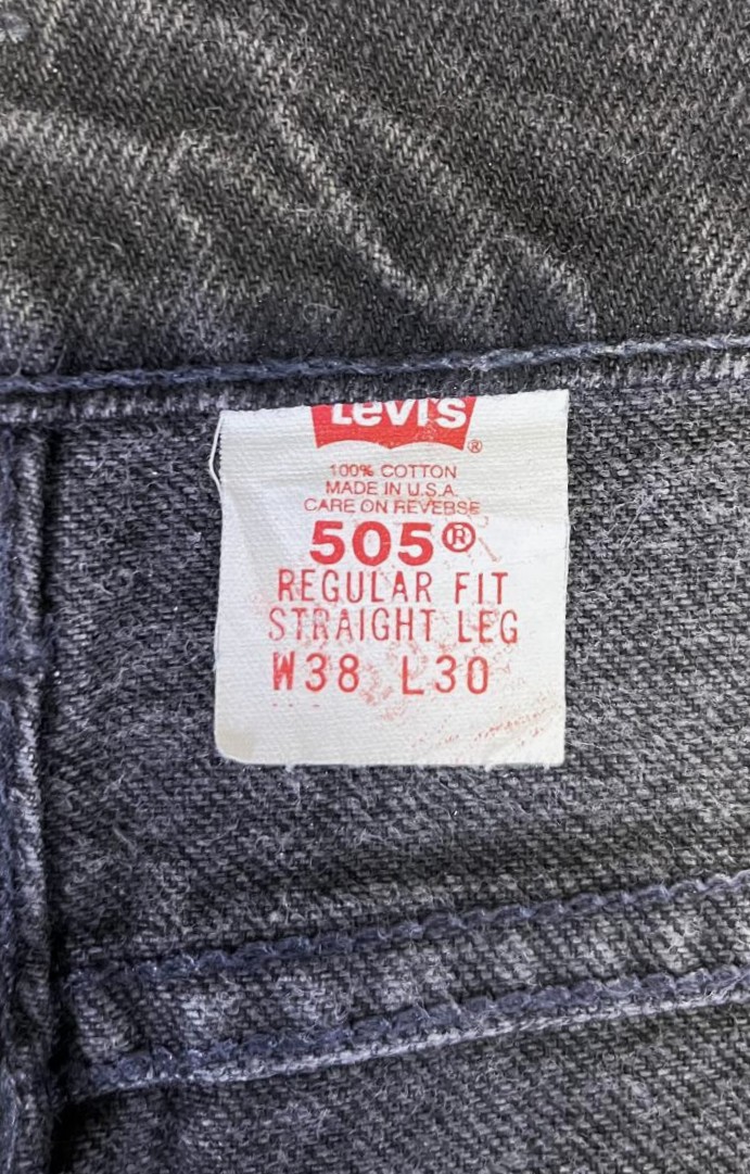 画像2: 90'S LEVIS 505 デニム ブラック USA製 W38L30 (VINTAGE)